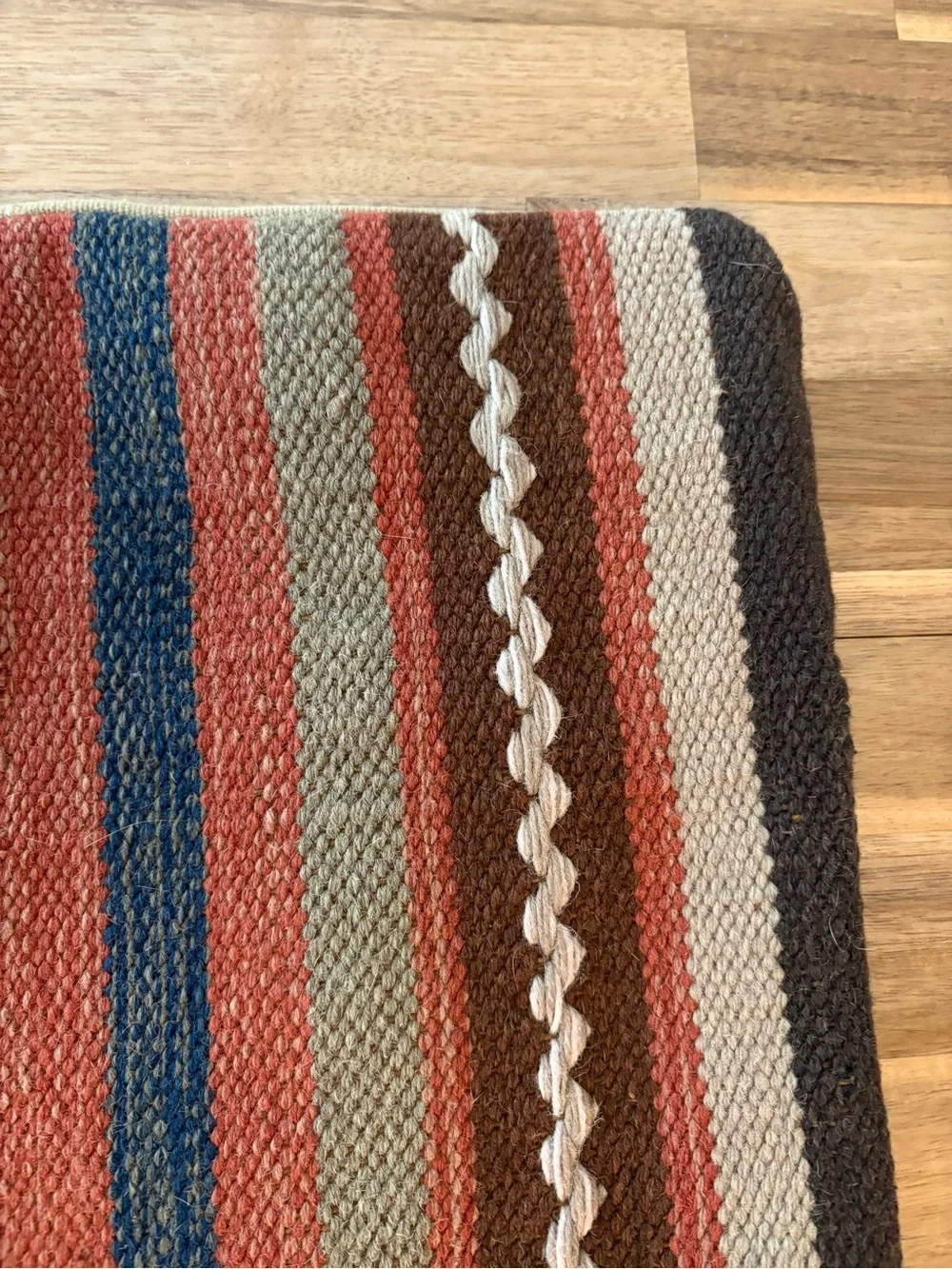 Pottery Barn Wool Blend Striped Accent Pillow Cover Lumbar Zip 16 x 26
